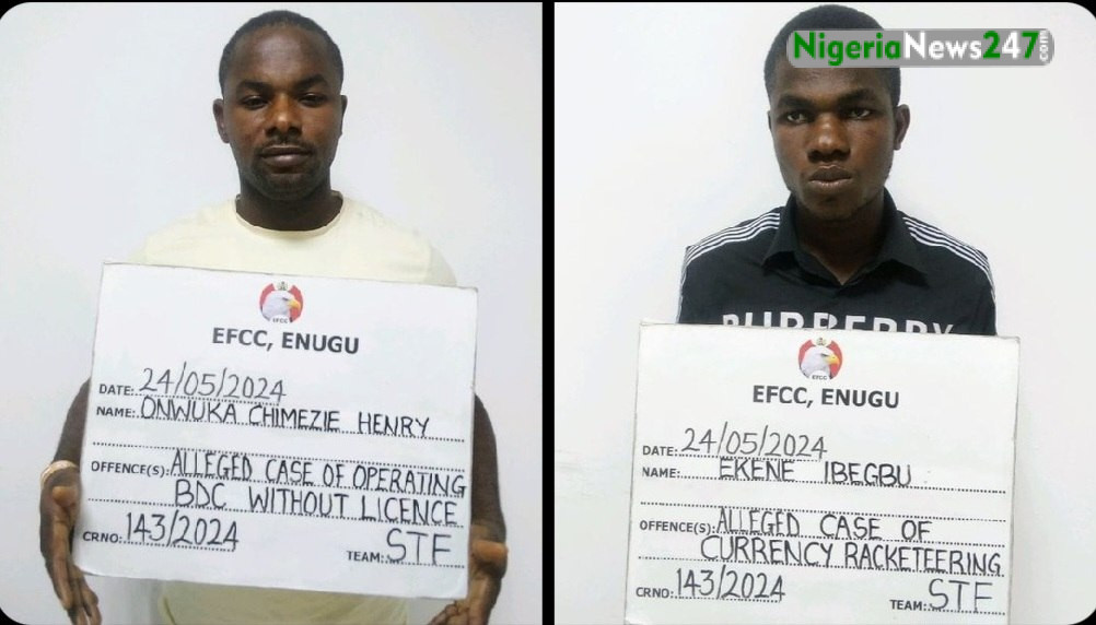 Fake BDC Operator and Currency Racketeering caught by EFCC in Enugu