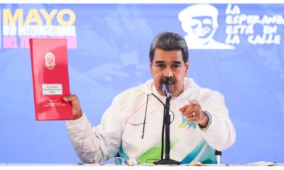 This handout picture released by the Venezulan Presidency shows Venezuelas President Nicolas Maduro