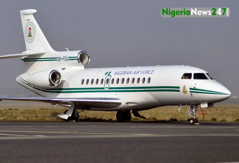 Nigerias presidential jet is parked in London
