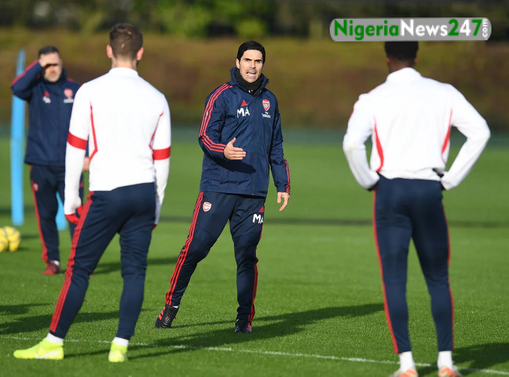 Arteta Arsenal training 292
