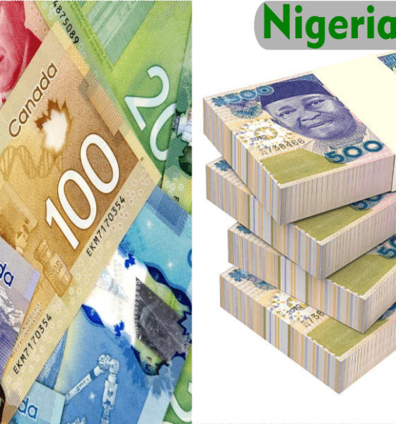 Canadian dollar to Naira today in black market