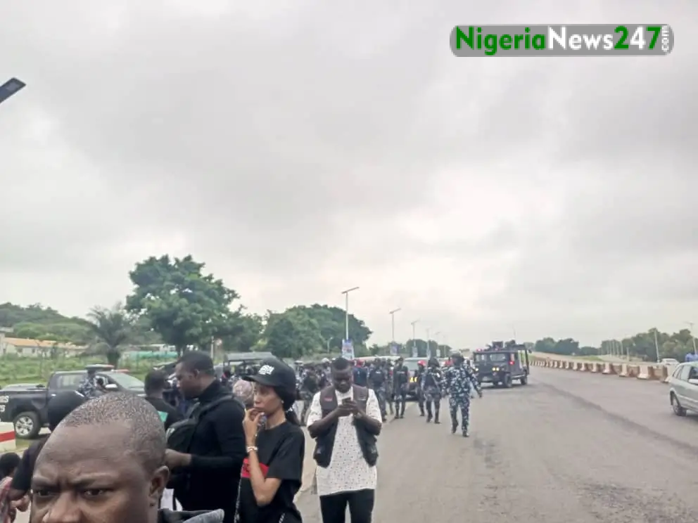 EndBadGovernanceInNigeria Protesters at National Stadium Abuja
