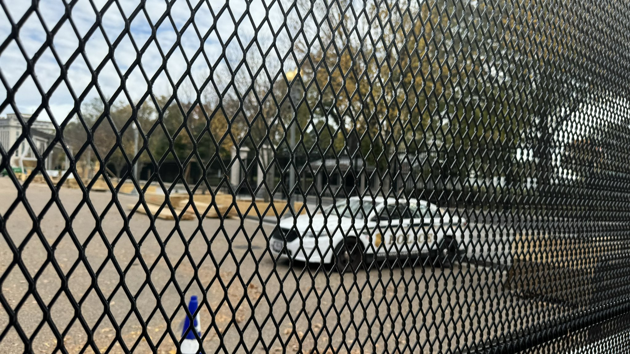 Barricades Erected Outside The White House