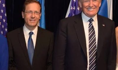 Isaac Herzog and Donald Trump