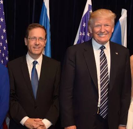 Isaac Herzog and Donald Trump