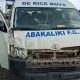 Abakaliki FC crashed vehicle