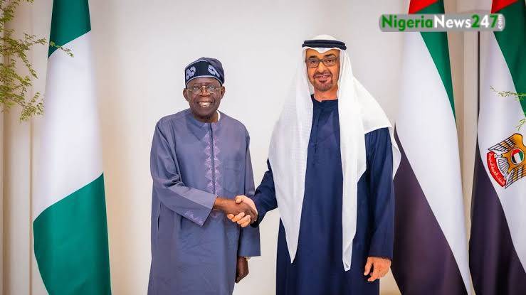 Bola Tinubu and Leader of United Ara Emirates