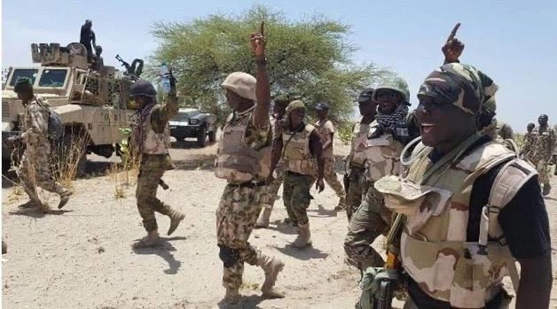 Victorious Nigerian Army troops