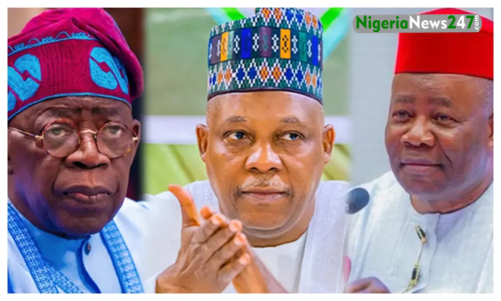 Bola Tinubu, Kashim Shettima and Godswill Akpabio