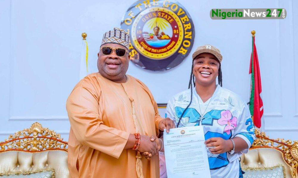 Governor Ademola Adeleke and Oluwatosin Adejumo