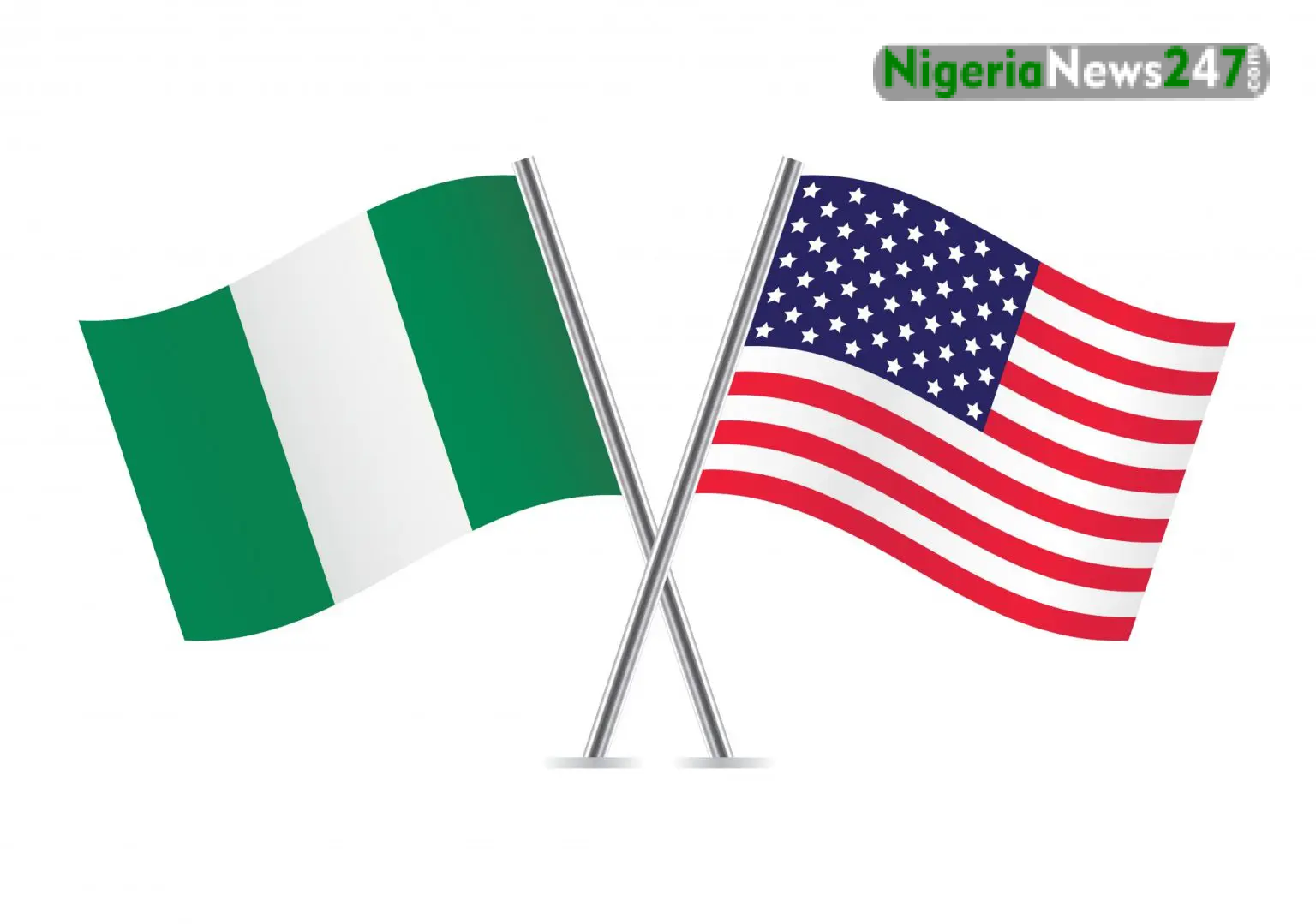 Nigeria and United States flags