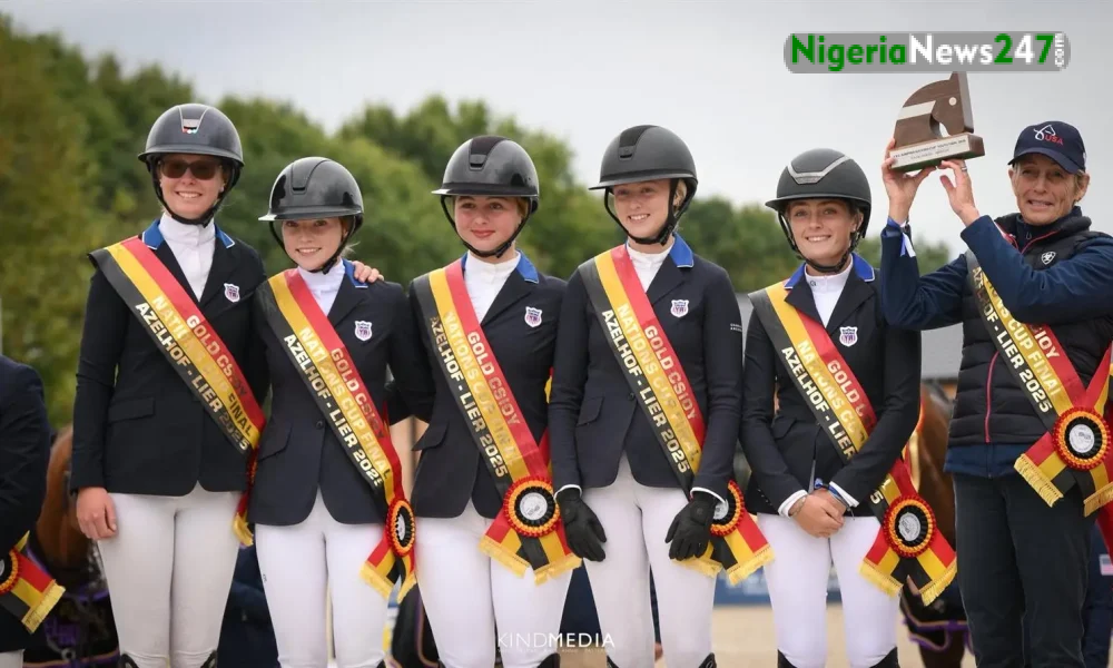 U.S. Jumping Team at 2025 FEI Youth Jumping Nations Cup Final in Belgium
