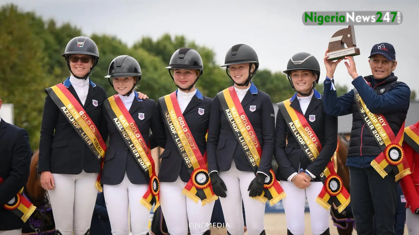 U.S. Jumping Team at 2025 FEI Youth Jumping Nations Cup Final in Belgium