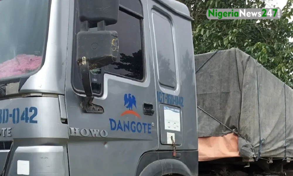 Truck Carrying Dangote Cement
