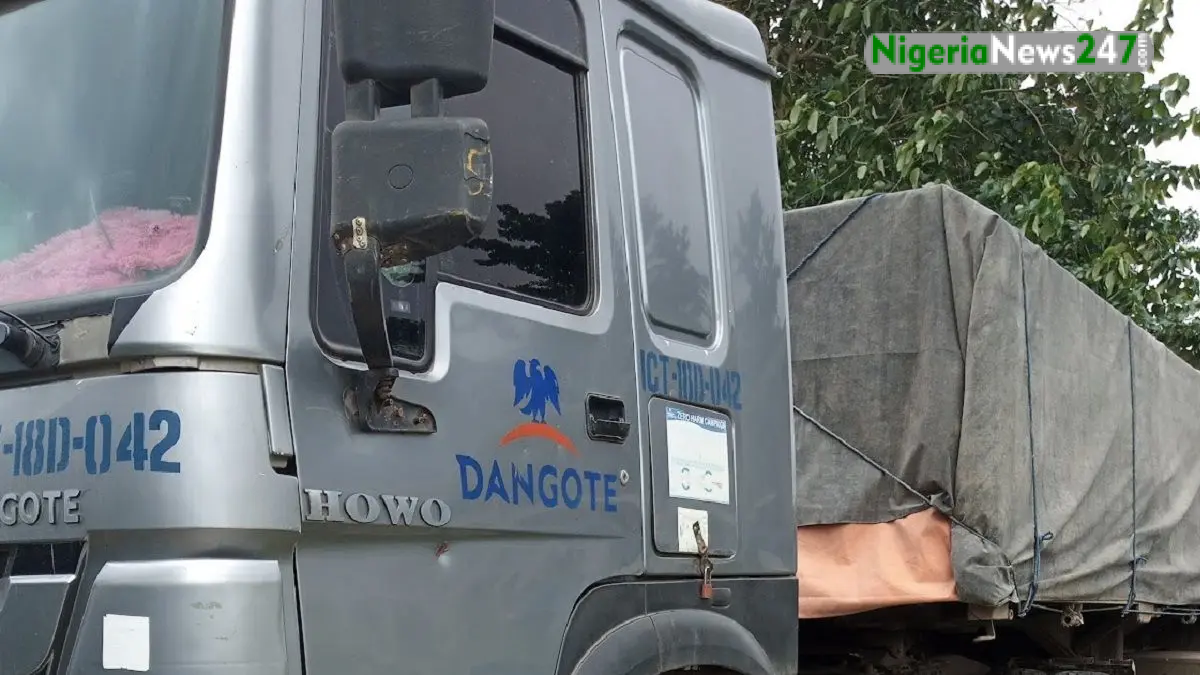 Truck Carrying Dangote Cement